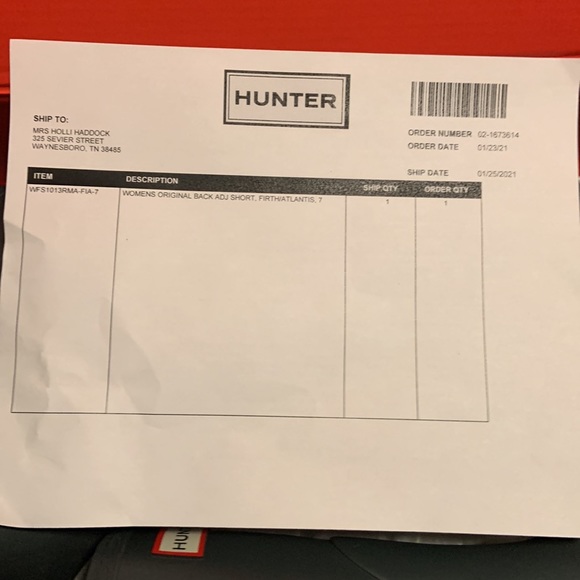 Hunter Women’s original back adj short boots Size 7 color Firth/Atlantis - Picture 13 of 15